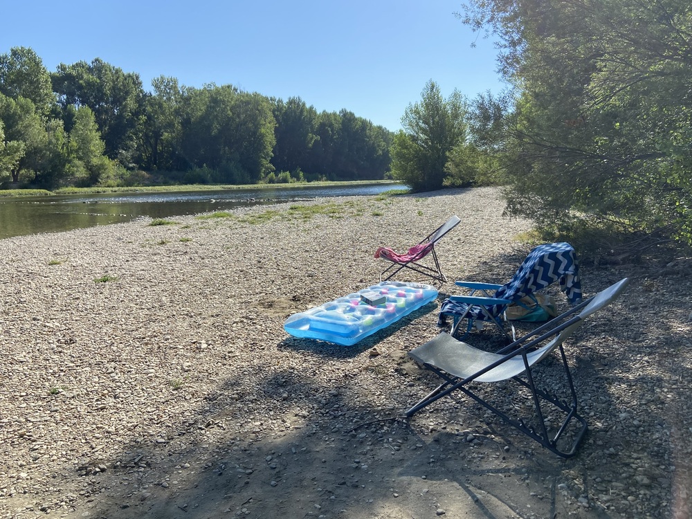 De rivier, in de ochtend nog heerlijk rustig